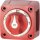 Blue Sea BS 6010 Mini Dual Circuit Battery Switch Red with Knob
