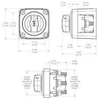 Blue Sea BS6006 300 A Κεντρικός Διακόπτης Μπαταρίας m-Serie κόκκινος