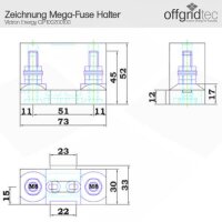 Victron Mega-Fuse βάση ασφαλειοθήκης modular