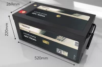 FORSTER 51,2V Lithium 100Ah LiFePO4 Premium Batterie | 200A-BMS-2.0 | 500A Bluetooth Mess-Shunt | 5120Wh | IP67