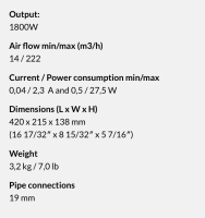 Wallas Matrix Heater, Εναλλάκτης Θερμότητας 1,8KW, 75mm