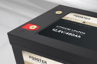 FORSTER 480Ah 12,8V Lithium LiFePO4 Premium Μπαταρία 300A-BMS-2.1 | 500A Bluetooth Shunt Μέτρησης | 6144Wh IP67